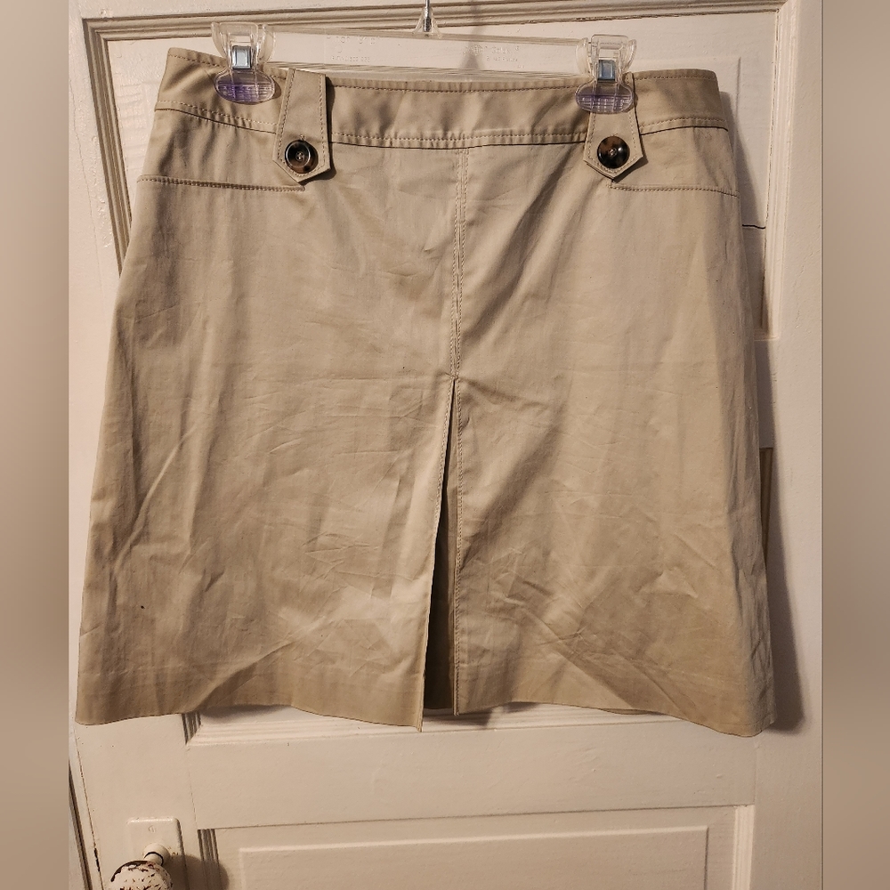 White House Black Market khaki skirt Size 12